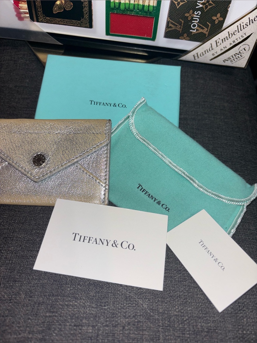 Tiffany & Co. Metallic Envelope Card Case - Silver - Picture 2 of 6